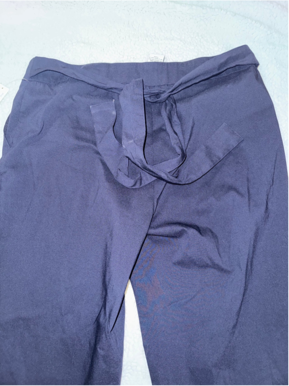 Women's ZAC & RACHEL Navy Tie-Waist Ankle Pants Size 14
